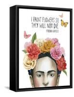 Frida's Flowers II-Grace Popp-Framed Stretched Canvas