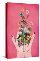 Frida`s Hand`s (Pink Version)-null-Stretched Canvas