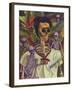 Frida Skelly With Monkeys-Marie Marfia Fine Art-Framed Giclee Print