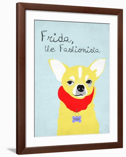 Frida the Fashionista Chihuahua-Ginger Oliphant-Framed Art Print