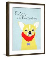 Frida the Fashionista Chihuahua-Ginger Oliphant-Framed Art Print