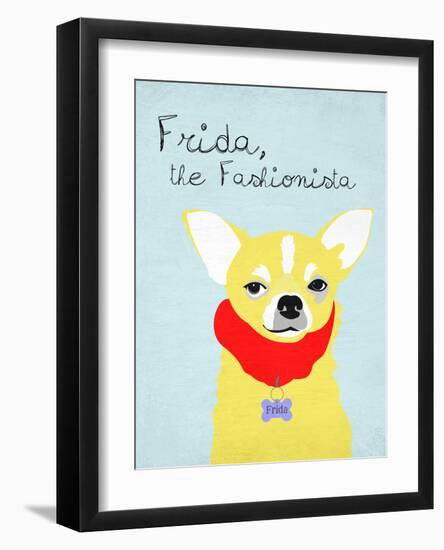 Frida the Fashionista Chihuahua-Ginger Oliphant-Framed Art Print