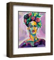 Frida v2-Jeanette Vertentes-Framed Art Print