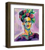 Frida v2-Jeanette Vertentes-Framed Art Print