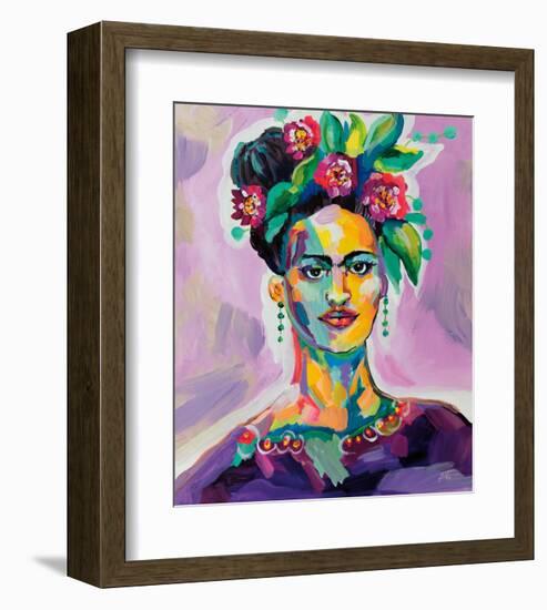 Frida v2-Jeanette Vertentes-Framed Art Print