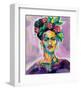 Frida v2-Jeanette Vertentes-Framed Art Print