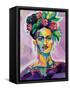 Frida v2-Jeanette Vertentes-Framed Stretched Canvas