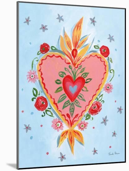 Fridas Heart III-null-Mounted Art Print