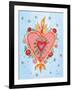 Fridas Heart III-null-Framed Art Print