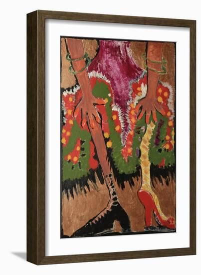 Fridas Legs Gold-Jennie Cooley-Framed Giclee Print