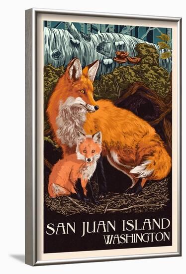 Friday Harbor, San Juan Island, WA - Fox and Kit-Lantern Press-Framed Art Print