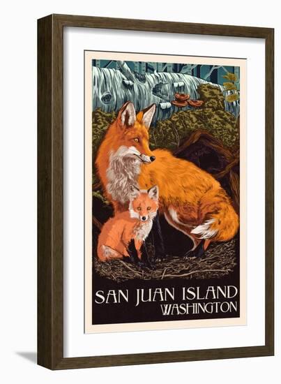 Friday Harbor, San Juan Island, WA - Fox and Kit-Lantern Press-Framed Art Print
