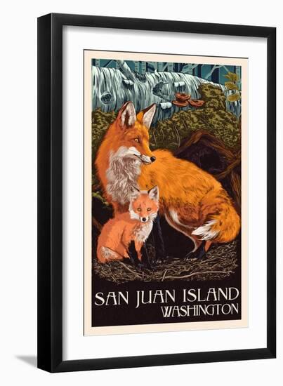 Friday Harbor, San Juan Island, WA - Fox and Kit-Lantern Press-Framed Art Print