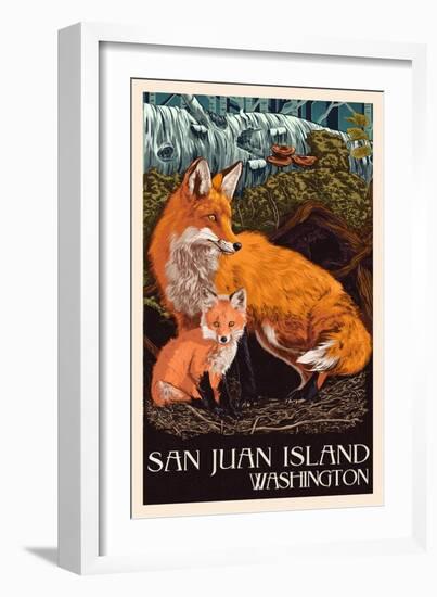 Friday Harbor, San Juan Island, WA - Fox and Kit-Lantern Press-Framed Art Print