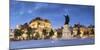 Friday Market Square at dusk, Ghent, Flanders, Belgium, Europe-Ian Trower-Mounted Photographic Print