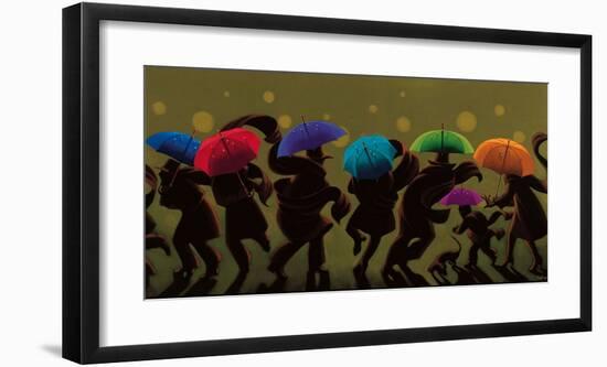 Friday Night in Town-Claude Theberge-Framed Art Print