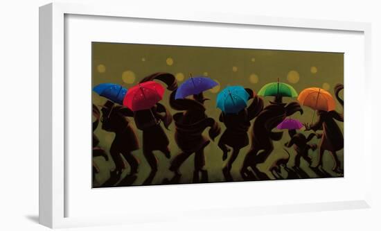 Friday Night in Town-Claude Theberge-Framed Art Print