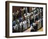 Friday Prayers at Mosque in Djemaa El Fna, Marrakech, Morocco, North Africa, Africa-Lee Frost-Framed Photographic Print