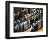 Friday Prayers at Mosque in Djemaa El Fna, Marrakech, Morocco, North Africa, Africa-Lee Frost-Framed Photographic Print