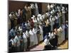 Friday Prayers at Mosque in Djemaa El Fna, Marrakech, Morocco, North Africa, Africa-Lee Frost-Mounted Photographic Print