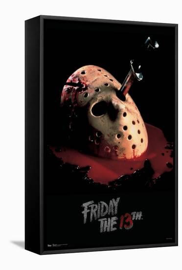 Friday The 13th - Bleeding Mask-Trends International-Framed Stretched Canvas