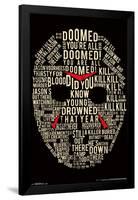 Friday the 13th- Text Mask-null-Framed Poster