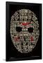 Friday the 13th- Text Mask-null-Framed Poster