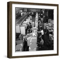 Fridge Assembly Line at the General Electric Company, Swinton, South Yorkshire, 1964-Michael Walters-Framed Photographic Print