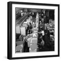 Fridge Assembly Line at the General Electric Company, Swinton, South Yorkshire, 1964-Michael Walters-Framed Photographic Print