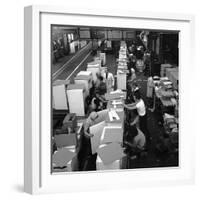 Fridge Assembly Line at the General Electric Company, Swinton, South Yorkshire, 1964-Michael Walters-Framed Photographic Print