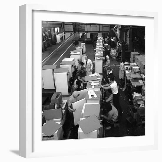 Fridge Assembly Line at the General Electric Company, Swinton, South Yorkshire, 1964-Michael Walters-Framed Photographic Print