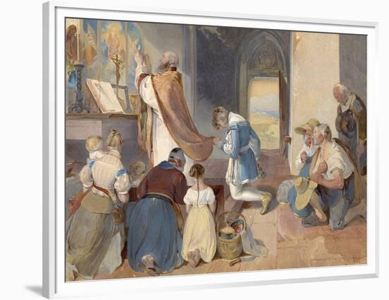 Fridolin Assists with the Holy Mass-Peter Fendi-Framed Art Print