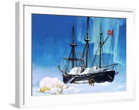 Fridtjof Nansen and the Fram-Angus Mcbride-Framed Giclee Print