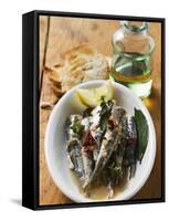 Fried Anchovies with Dried Tomatoes (Calabria)-null-Framed Stretched Canvas