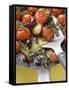 Fried Cherry Tomatoes with Garlic and Olives in Frying Pan-null-Framed Stretched Canvas
