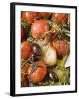 Fried Cherry Tomatoes with Garlic and Olives-null-Framed Photographic Print