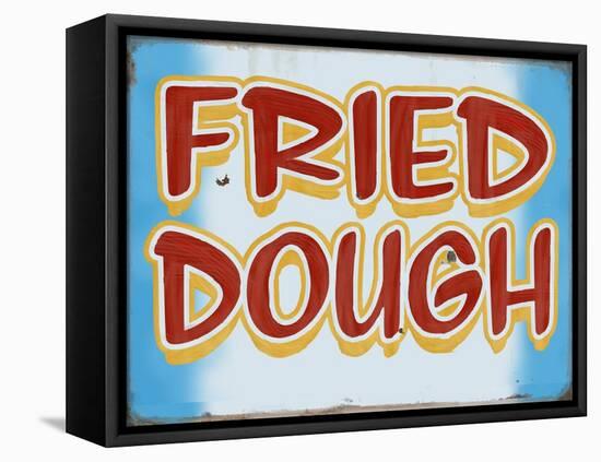 Fried Dough Distressed-Retroplanet-Framed Stretched Canvas