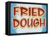 Fried Dough Distressed-Retroplanet-Framed Stretched Canvas