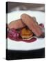 Fried Duck Breast with Cherries (France)-Jean Cazals-Stretched Canvas