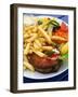 Fried Laks with Chips, Jutland, Denmark, Scandinavia, Europe-Yadid Levy-Framed Photographic Print