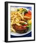 Fried Laks with Chips, Jutland, Denmark, Scandinavia, Europe-Yadid Levy-Framed Photographic Print