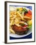 Fried Laks with Chips, Jutland, Denmark, Scandinavia, Europe-Yadid Levy-Framed Photographic Print