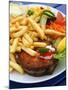 Fried Laks with Chips, Jutland, Denmark, Scandinavia, Europe-Yadid Levy-Mounted Photographic Print