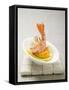 Fried Prawn with Dip on Slice of Lemon-null-Framed Stretched Canvas