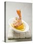 Fried Prawn with Dip on Slice of Lemon-null-Stretched Canvas