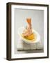 Fried Prawn with Dip on Slice of Lemon-null-Framed Photographic Print