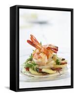 Fried Prawns on Potato, Asparagus and Ham Salad-Jo Kirchherr-Framed Stretched Canvas