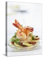 Fried Prawns on Potato, Asparagus and Ham Salad-Jo Kirchherr-Stretched Canvas