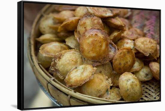 Fried Snacks, Yangon, Myanmar (Burma)-Merrill Images-Framed Stretched Canvas