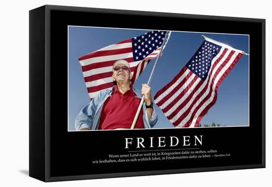 Frieden: Motivationsposter Mit Inspirierendem Zitat-null-Framed Stretched Canvas